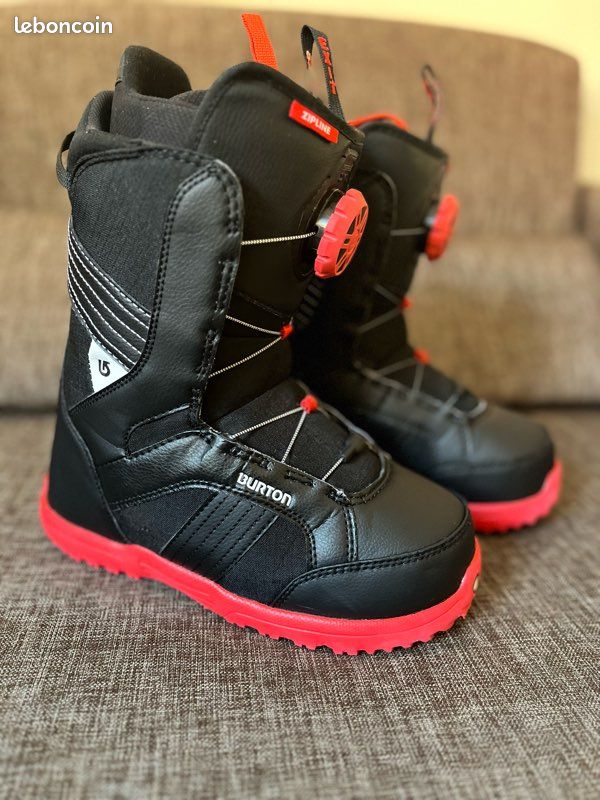 Burton Zipline Taille Boots Burton Burton Zipline Boa JR Snowboard