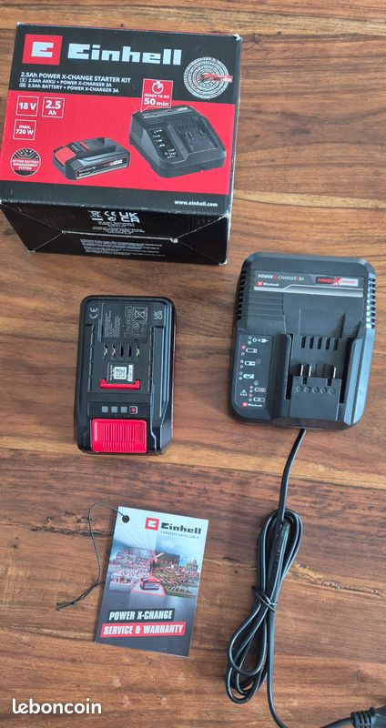 Batterie 18V Einhell 2.5Ah + chargeur (image 1)