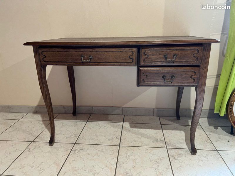 Bureau / secrétaire en bois avec tiroirs (image 2)