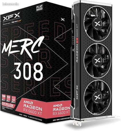 Carte Graphique XFX RX 308 AMD Radeon RX 6600 XT 8 Go GDDR6 1