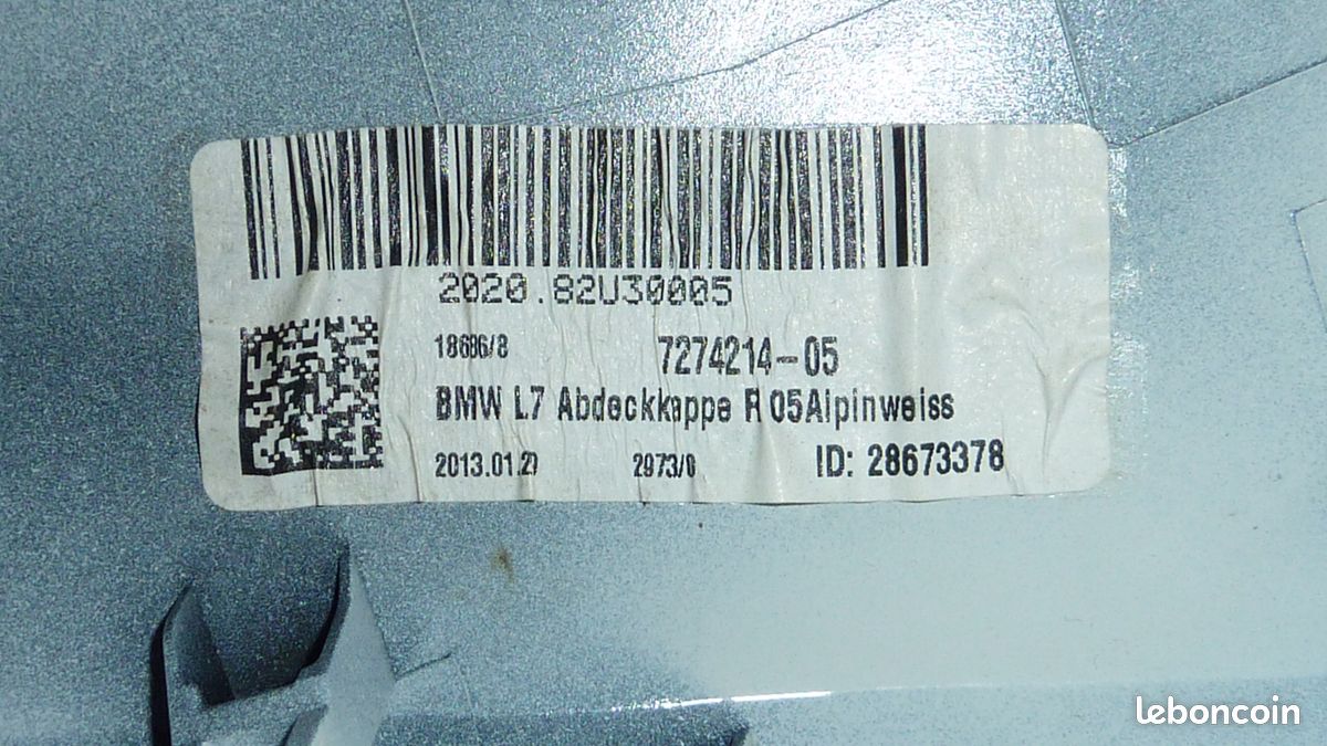 Coque retroviseur bmw serie 1 ( 2013) entre autre occasion comme neuf (image 3)