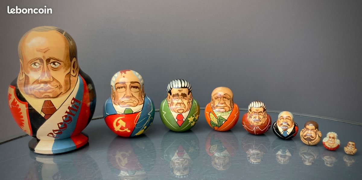 Poupées russes – Caricatures des dirigeants de Russie et d'URSS