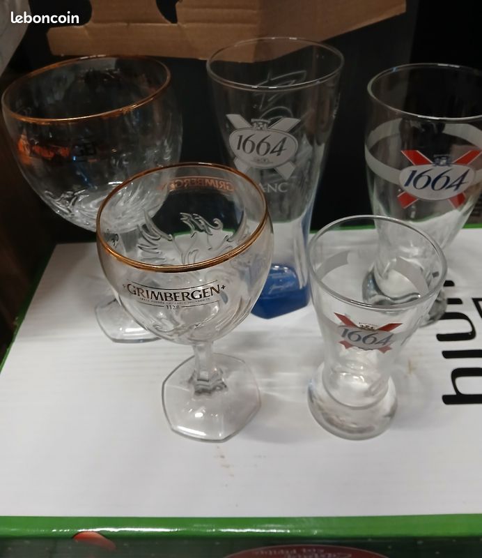 Lot De 6 Verres à Bière Grimbergen Bord Boré 25cl - Neuf