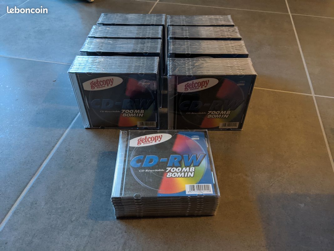 10x CD-RW 700MB neuf sous cellophane (3 lots disponibles) (image 1)