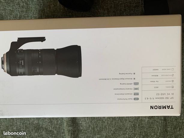 Pare-Soleil Tamron HA022 Pour Objectif 150-600 Mm G2 F/5-6.3 Di VC USD - Noir