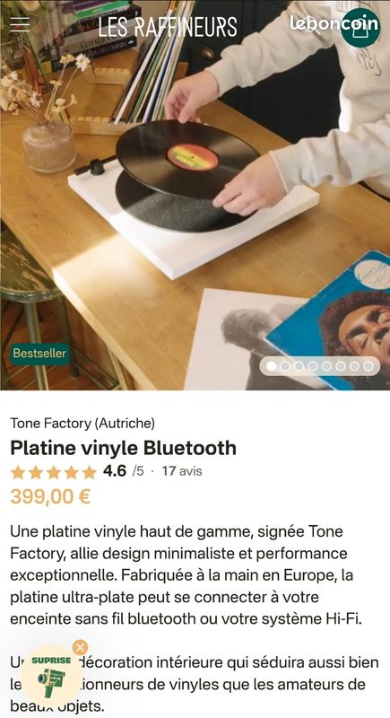 Platine vinyle TONE neuve (image 1)