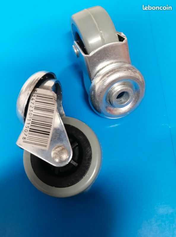 Roulette à œil pivotante 8mm Ø42mm (image 1)