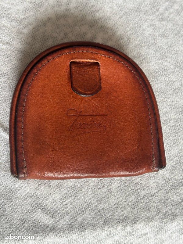Portefeuille En Cuir TEXIER Fabriqué En France - Marron, Deux Volets, Unisexe