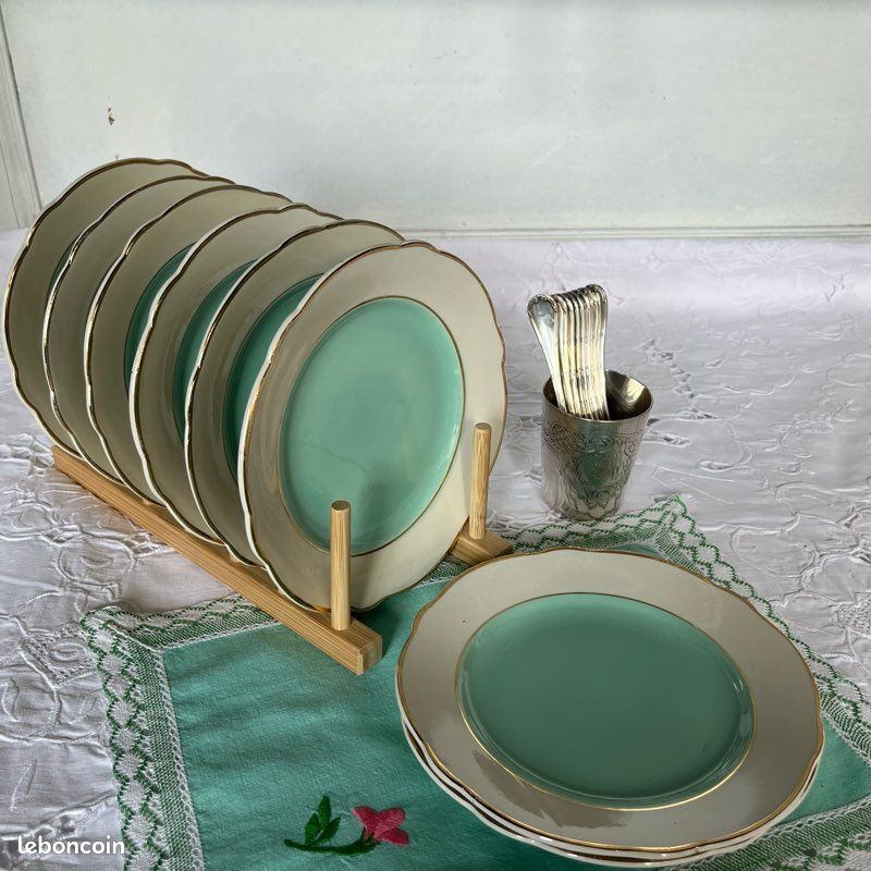 Assiettes à dessert Lunéville modèle Réverbère