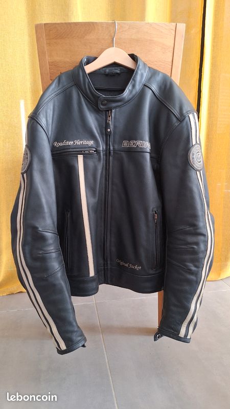 Blouson cuir moto Bering M Équipement moto