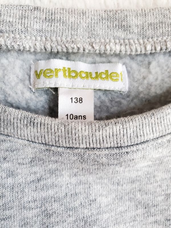 Sweat court Vertbaudet fille 10 ans Vêtements