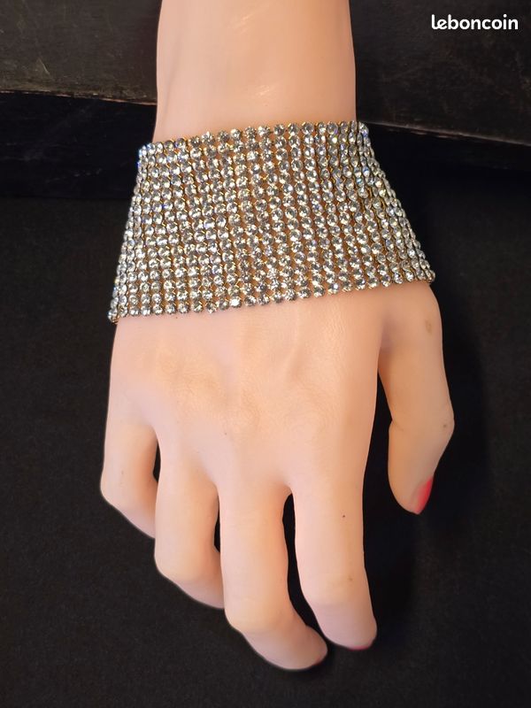 Bracelet Large Vintage Agatha Paris - Bijou Rétro Ancien, Occasion En Bon état