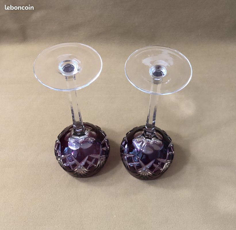 Verre à Vin Nachtmann Römer, Déco Grappe Améthyste, Cristal 20,7 Cm, Neuf (35947)