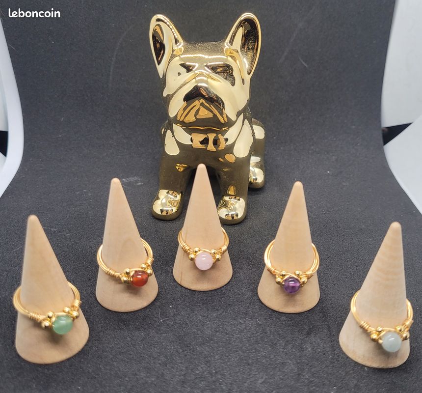 Bague ajustable style bohème et sa pierre – Neuve – 14 (image 3)