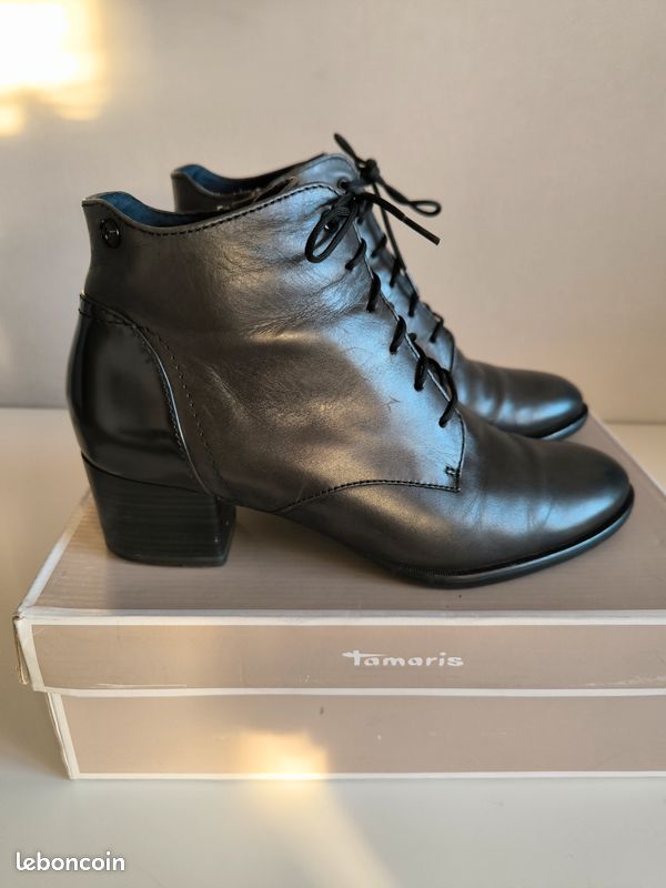 Bottines cuir Tamaris (image 1)