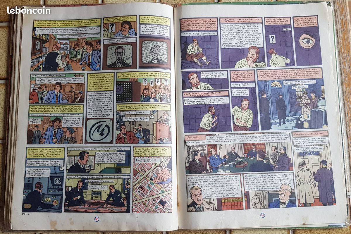 Rare Blake Et Mortimer - La Marque Jaune - Édition Originale 1956, Bon état