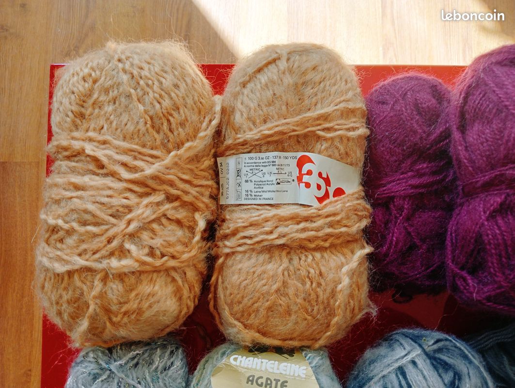 Lot pelotes laine mohair (image 3)
