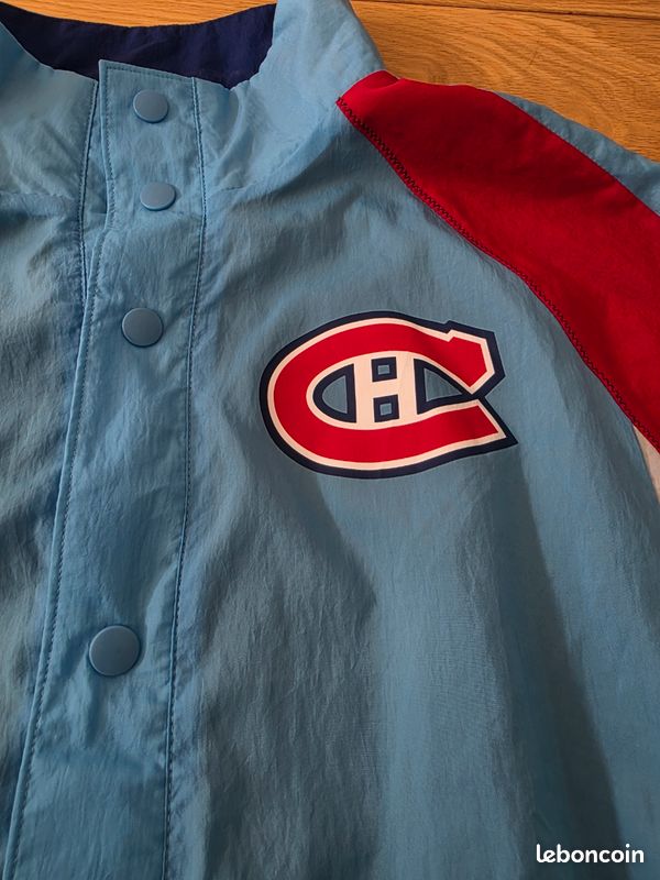 Veste adidas Canadiens de Montréal Powder Blue Reverse Retro 2.0 - Veste boutonnée (image 4)