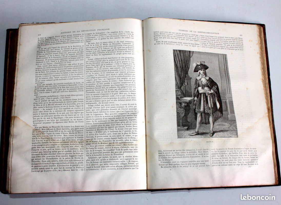 HISTOIRE DE LA REVOLUTION FRANCAISE de LOUIS BLANC 600 GRAVURES, T2 DOCKS - XIXe / ANCIEN LIVRE DE COLLECTION (image 3)
