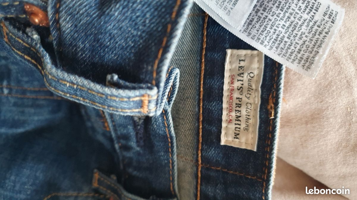 501 levi's levis homme 32x32 32 premium bleu coton Vêtements