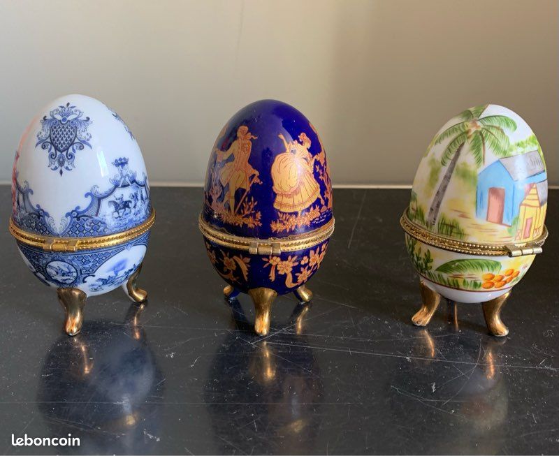Œuf En Porcelaine Boîte à Bijoux - Occasion - Décoration Ou Rangement
