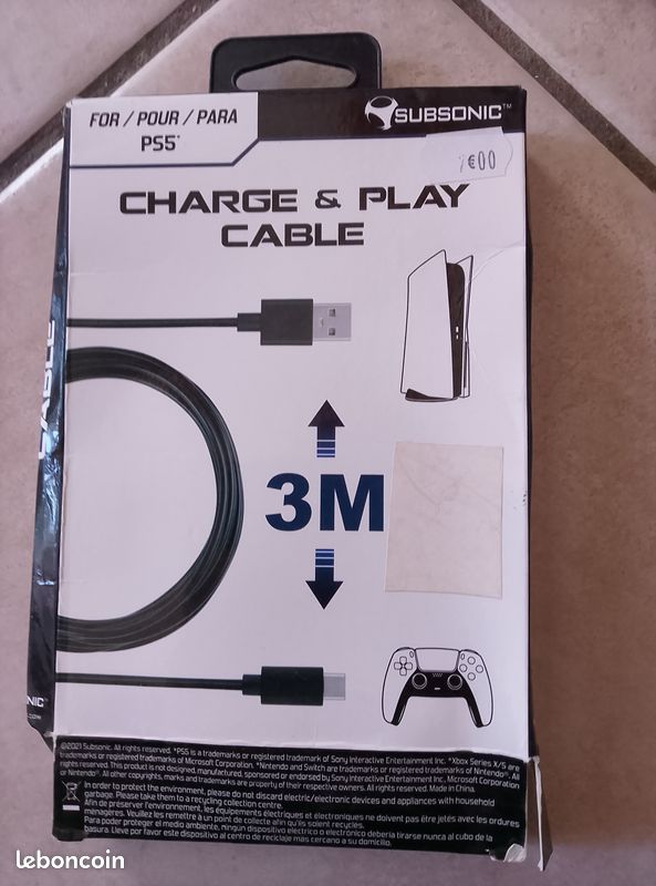 Câble charge HDMI PS5 neuf (image 1)