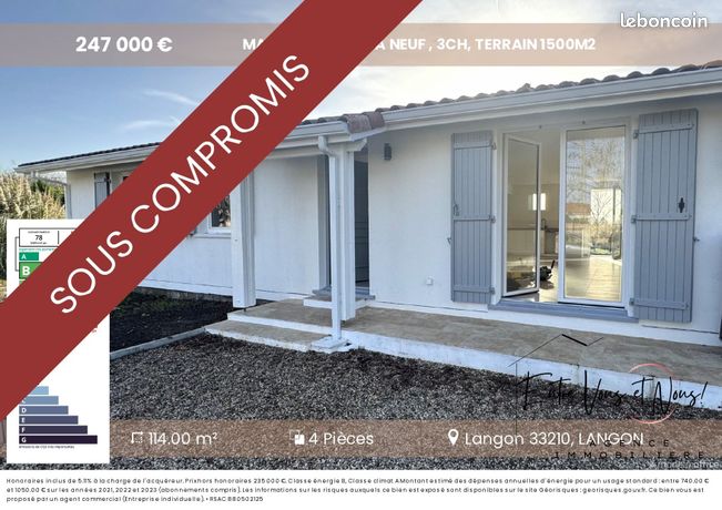 Maison 4 pièces 114 m²
