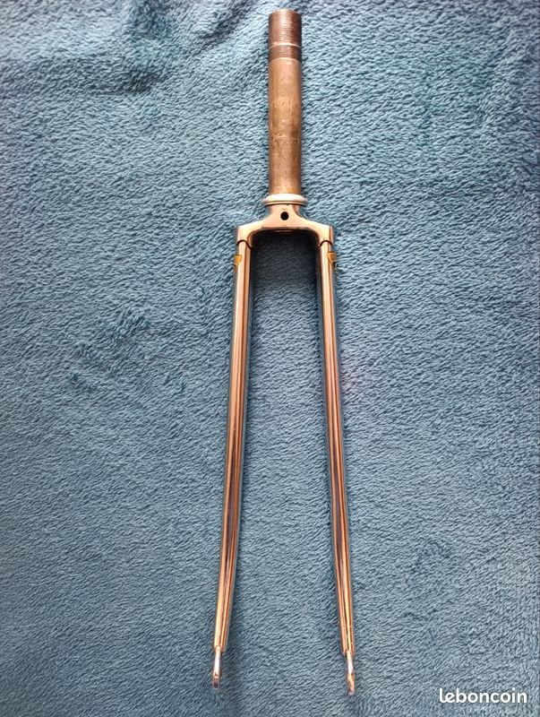 Fourche Rigide Chromée Vintage 700C - Filetée 1 Pouce - Pour Vélo De Route - Neuf (New Old Stock)