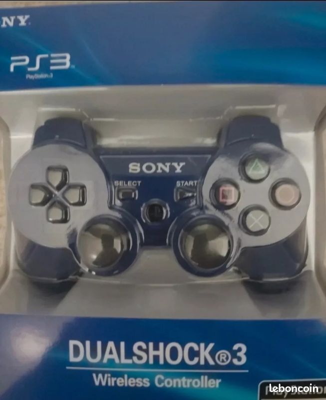 Manette PS3 Sans Fil DualShock 3 - Couleur Bleu (ou Noir Selon Dispo), 6 Axes, état Neuf Ouvert
