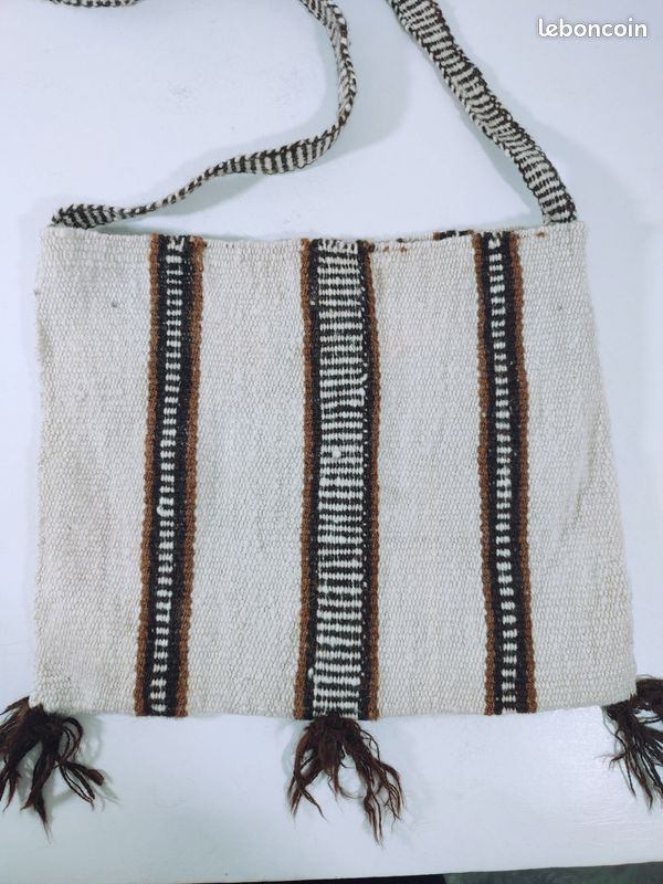 Lot Sac à Main et Portefeuille en Laine Neuf 2000's Bolivie (image 3)