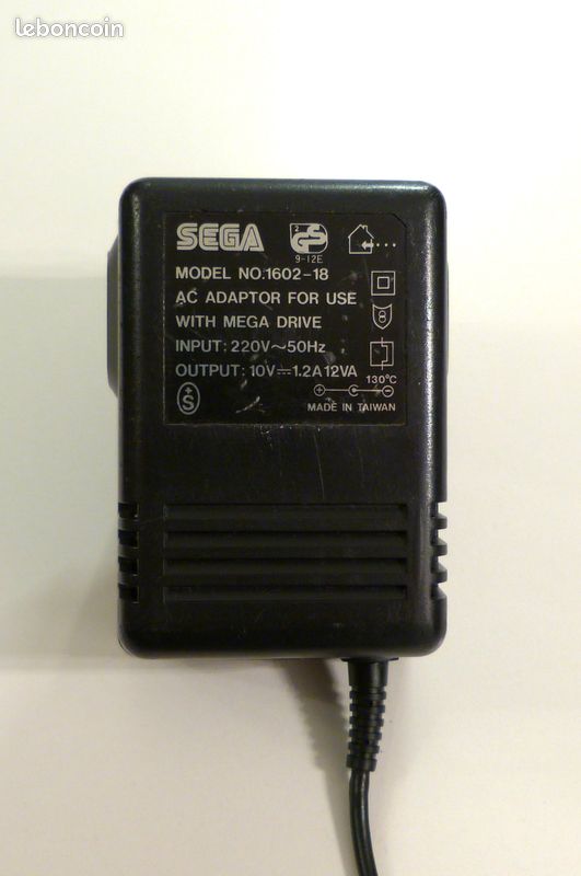 Alimentation Secteur Officielle Sega Master System 1 et 2