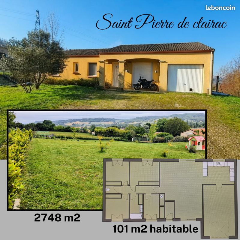 Maison 5 pièces 101 m² · à Saint-Pierre-de-Clairac · 101 m² · 215 000 €