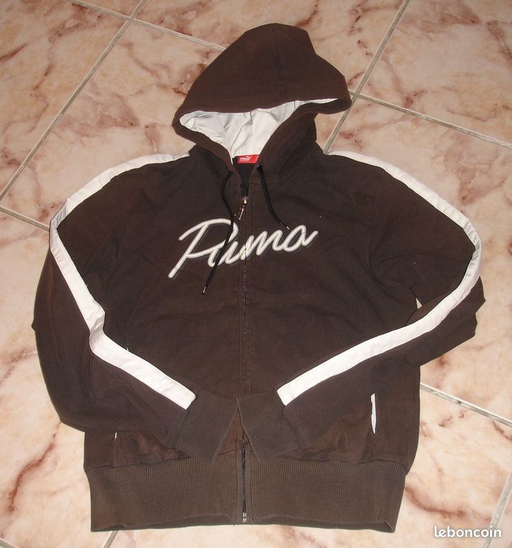 Veste sweat homme marron beige t L puma Vêtements