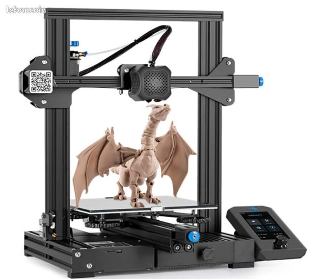 Idéal pour débuter : Imprimante 3D Creality ender 3 V2 + boitier isolant + bobines + livre formation fusion 3D (image 1)