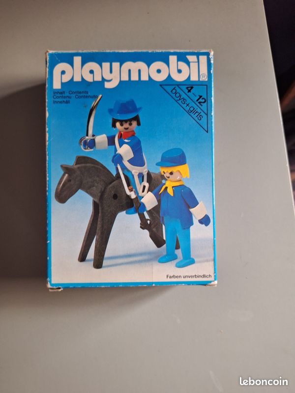 Figurine Playmobil Ulan Garde Reiter Bleu - Officier Cavalerie Custom - Occasion Rare