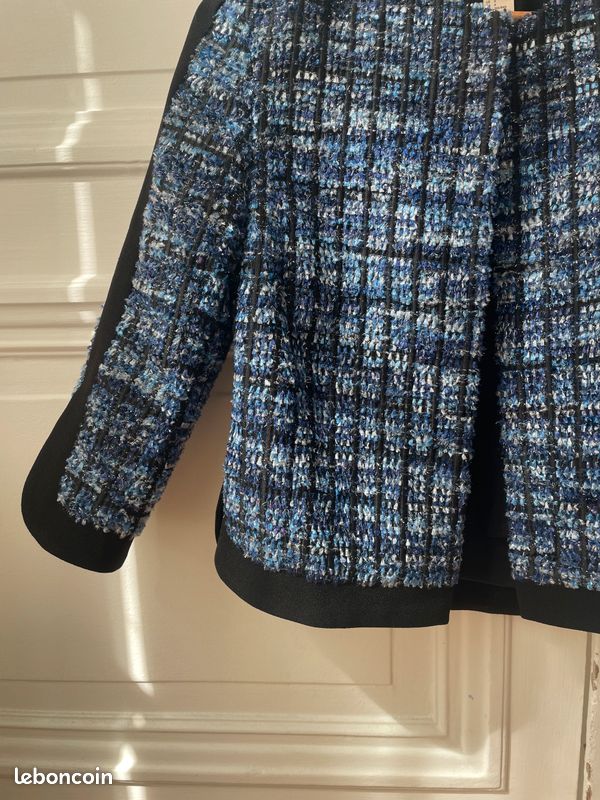Veste Femme RH Mears En Tweed Bleu - Taille 12 (36) - Occasion En Bon état