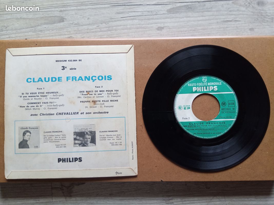 45 tours Claude François (image 2)