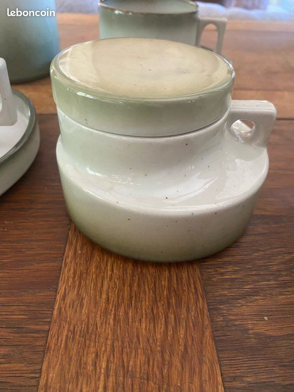 Service vintage en Grès de Brenne – Grès de France – Vert céladon (image 5)