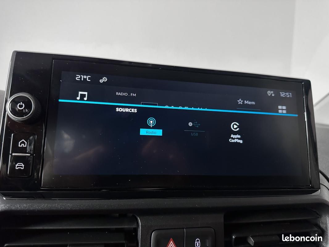 Citroën Berlingo VAN 3PL BLUEHDI 130CH -32% NEUF EAT8 S&S CARPLAY REGUL DAB FULL LED CABINE EXTENSO (image 20)