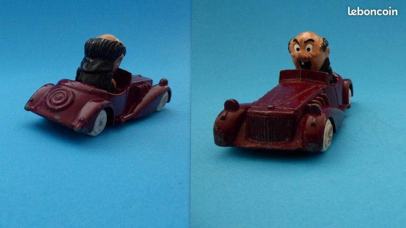 Les Schtroumpfs - Voiture métal Esci - Hot Road rose (neuf en boite