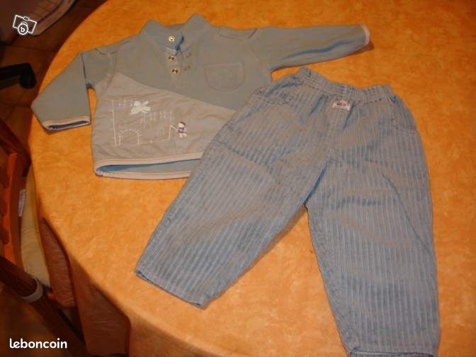 18M bleu pantalon Tim Pouce pull Tout compte fait (image 1)