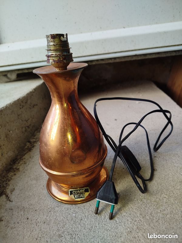 Lampe ancienne cuivre (image 2)