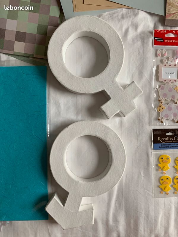 Gros lot de papeterie Scrapbooking, thème enfants / naissance (image 3)