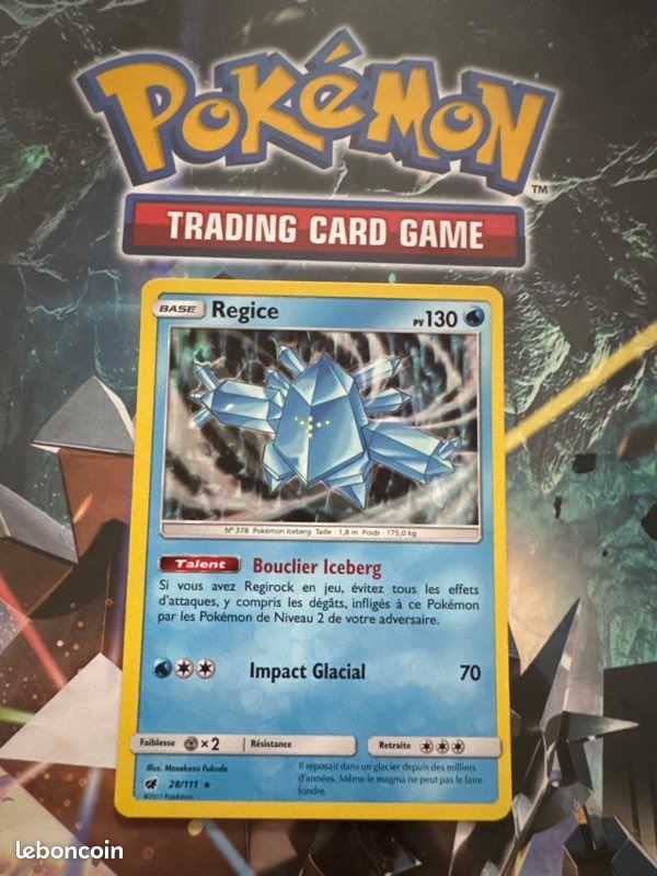 regice pokemon card value Regice Gold STAR 033/086 main image 0