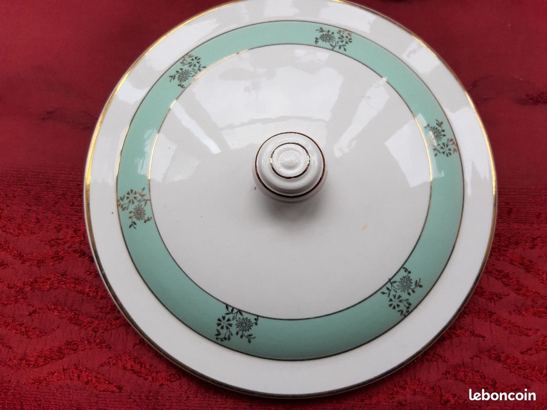 Couvercle de soupière/légumier demi-porcelaine K&G Lunéville modèle Vendôme (image 2)