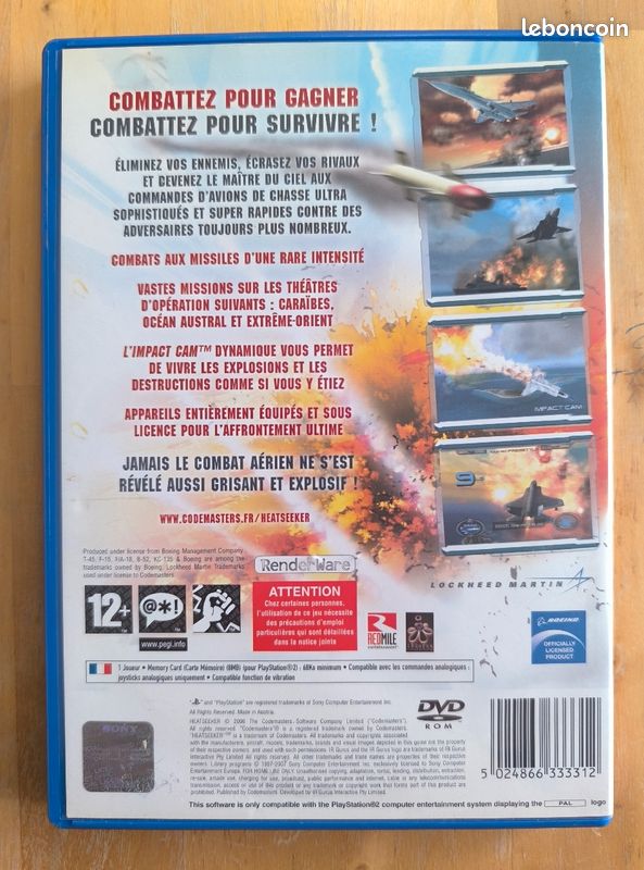 Jeu Sony PlayStation 2 - Heatseeker - Complet - FR - Jeux Vidéo - PS2 (image 3)