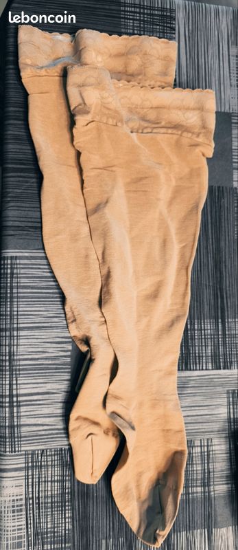 1 paire de mi bas nylon jarretelles taille 38 (image 1)