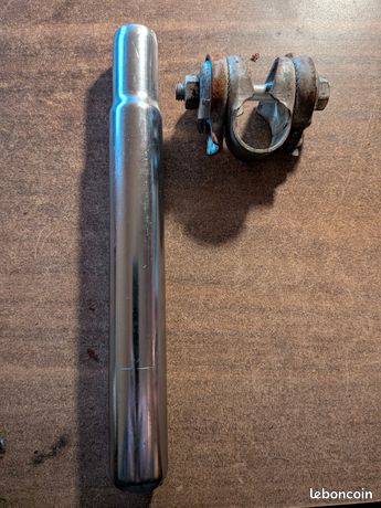 Chariot pour selle de vélo vintage en acier argent 22,2mm - Maxi pièces vélo