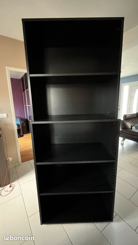 Meuble IKEA bibliothèque/ étagère noir (image 1)