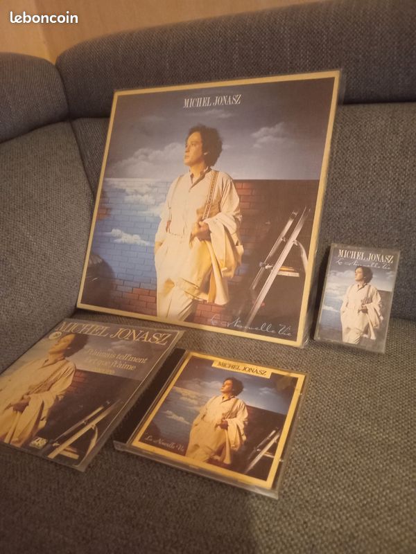 Lot Michel jonasz 6eme album 1981" la nouvelle vie " 1 33t, 1 cd, 1 cassette audio, 1 45t " j’t'aimais tellement fort que j’taime encore " (image 1)